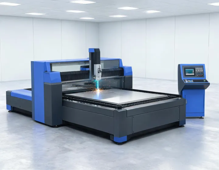 Bystronic fiber laser cutting machine in a sheet metal production bay
