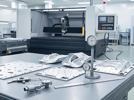 Aerospace sheet metal detail inspection after laser processing